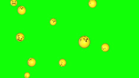 Confounded-3D-Emojis-Falling-Green-Screen